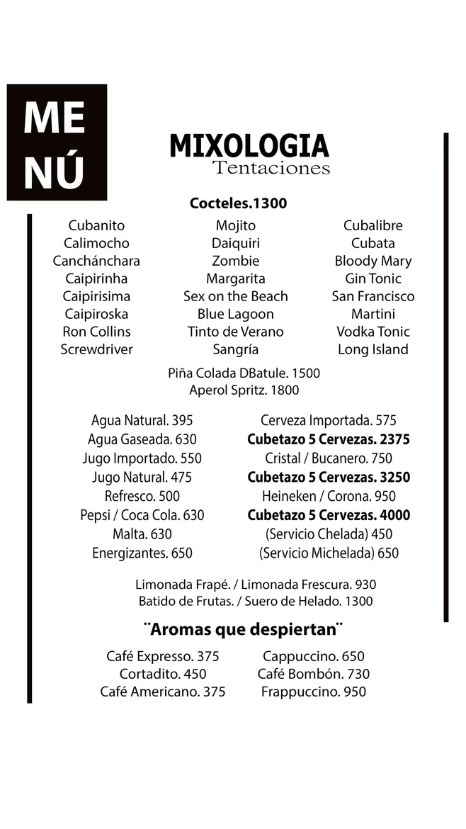 Carta | Menú Restaurante DBatule