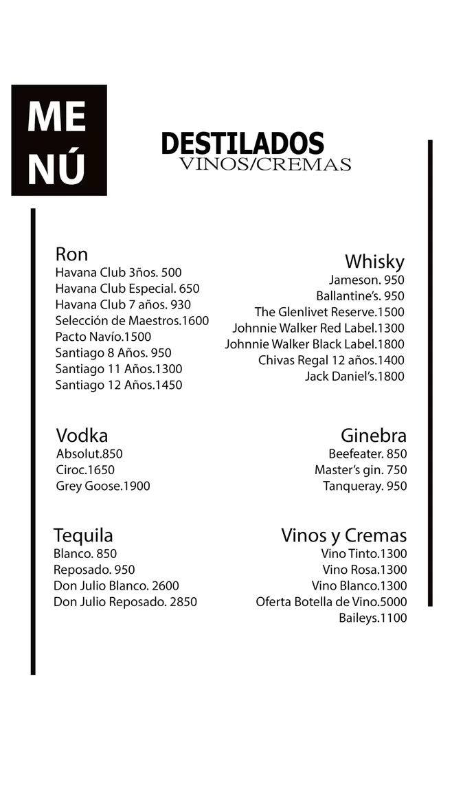 Carta | Menú Restaurante DBatule